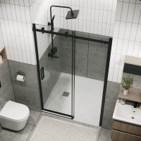 Душевая дверь Grossman Classic 100.K33.04.110.21.00, 110 см, стекло прозрачное, профиль черный матовый