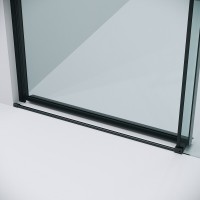 Душевая дверь Grossman Classic 100.K33.04.120.21.00, 120 см, стекло прозрачное, профиль черный матовый