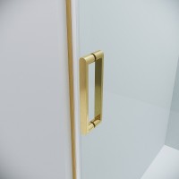 Душевая дверь Grossman Classic 100.K33.04.120.32.00, 120 см, стекло прозрачное, профиль золото сатин