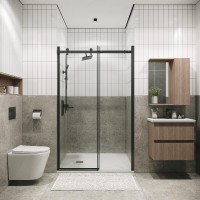 Душевая дверь Grossman Classic 100.K33.04.160.42.00, 160 см, стекло прозрачное, профиль графит сатин