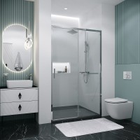 Душевая дверь Grossman Style 100.K33.05.120.10.00, 120 см, стекло прозрачное, профиль хром