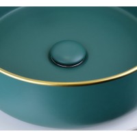 Донный клапан для раковины без перелива Bronze de Luxe, Clik-Clak, зеленый/хром, 1001G
