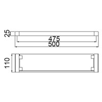 Полка Timo Selene 10072/00, цвет хром