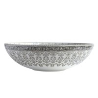 Раковина Bronze de Luxe Марракеш, 40.5 х 40.5 х 12.5 см, накладная, белая/серая, 1008G