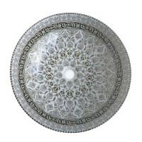 Раковина Bronze de Luxe Марракеш, 40.5 х 40.5 х 12.5 см, накладная, белая/серая, 1008G