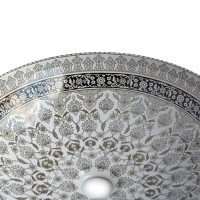 Раковина Bronze de Luxe Марракеш, 40.5 х 40.5 х 12.5 см, накладная, белая/серая, 1008G