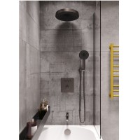 Душевая система Bronze De Luxe OMG 1011GM, термостатическая, цвет графит