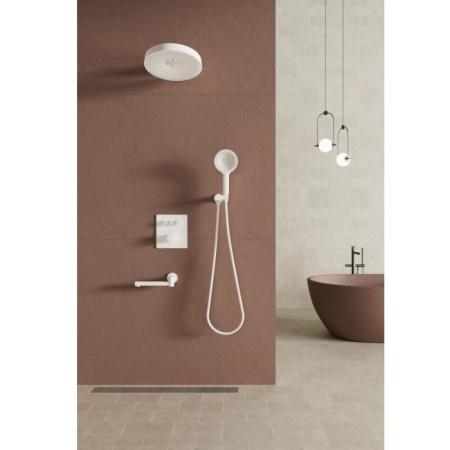 Душевая система Bronze De Luxe OMG 1011W, термостатическая, белый