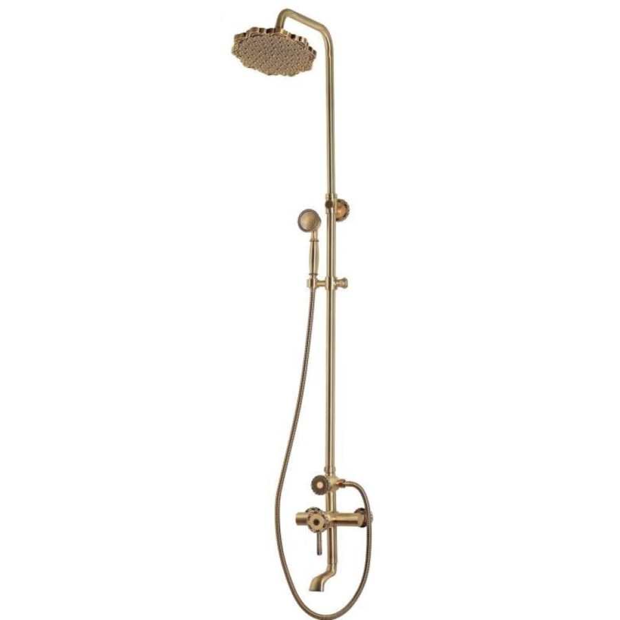 Душевая система Bronze De Luxe Windsor, с изливом, бронза, 10120F