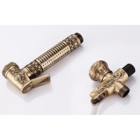 Гигиенический душ Bronze de Luxe Royal 10235, кран без смешивания, на подготовленную воду, бронза