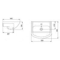 Комплект мебели Grossman Eco Line ЭКО-52 3 в 1, белый/дуб сонома, 105206
