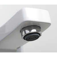 Смеситель WasserKRAFT ALLER 1061W для ванны и душа с коротким изливом, белый/хром