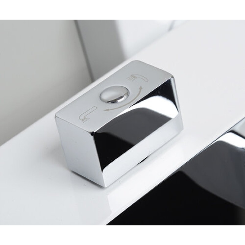 Смеситель WasserKRAFT ALLER 1061W для ванны и душа с коротким изливом, белый/хром