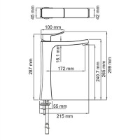 Смеситель для раковины WasserKRAFT Aller 1063H, хром