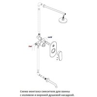 Смеситель WasserKRAFT Aller 10641 для ванны и душа, хром
