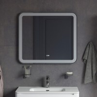Зеркало Iddis Edifice ЗЛП107, 80 см, LED-подсветка, термообогрев, сенсорный выключатель, белый
