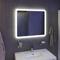 Зеркало Iddis Edifice ЗЛП107, 80 см, LED-подсветка, термообогрев, сенсорный выключатель, белый