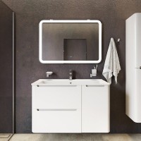 Зеркало Iddis Edifice ЗЛП109, 100 см, LED-подсветка, термообогрев, сенсорный выключатель, белый
