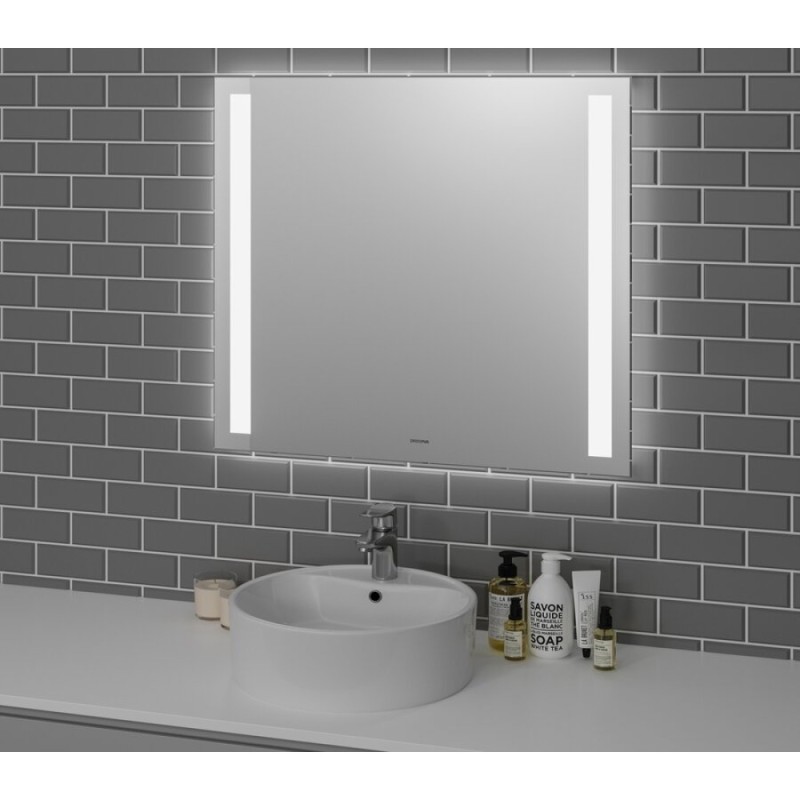 Зеркало Grossman Norma 90 x 80 см с подсветкой, механический выключатель, 109080