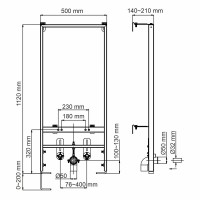 Инсталляция WasserKraft Aller 10 10BDT.020, для биде