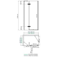 Душевой уголок WasserKRAFT Aller 10H07, 90 х 120 см, стекло прозрачное, профиль хром