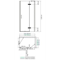 Душевой уголок WasserKRAFT Aller 10H07, 90 х 120 см, стекло прозрачное, профиль хром