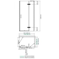 Душевой уголок WasserKRAFT Aller 10H10, 100 х 120 см, стекло прозрачное, профиль хром