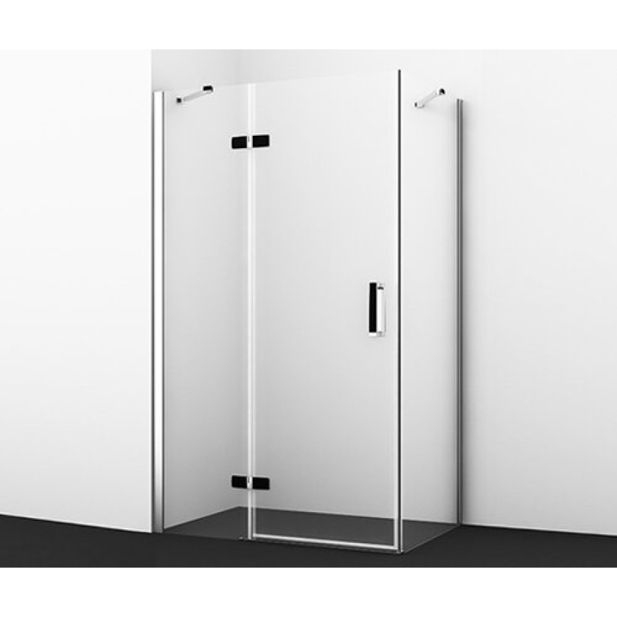 Душевой уголок WasserKRAFT Aller Black Matt L/R, 120 х 100 см, стекло прозрачное, 10H10LBLACK MATT/10H10RBLACK MATT