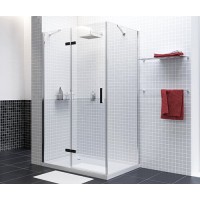 Душевой уголок WasserKRAFT Aller Black Matt L/R, 120 х 100 см, стекло прозрачное, 10H10LBLACK MATT/10H10RBLACK MATT