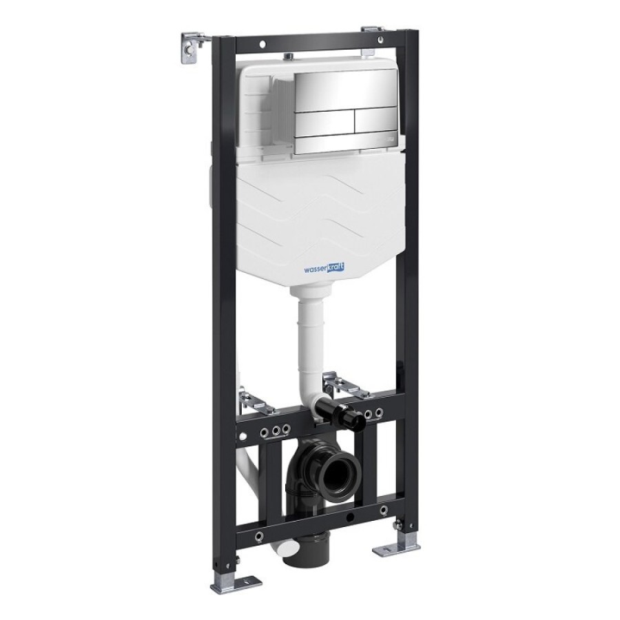 Инсталляция для унитаза WasserKraft Aller 10 10TLT.010.ME.CH04, клавиша хром