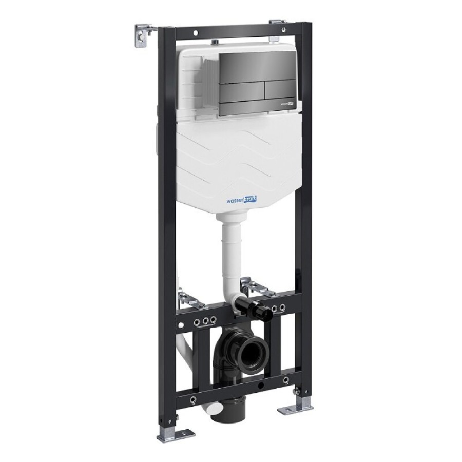 Инсталляция для унитаза WasserKraft Aller 10 10TLT.010.ME.PB04, клавиша черная