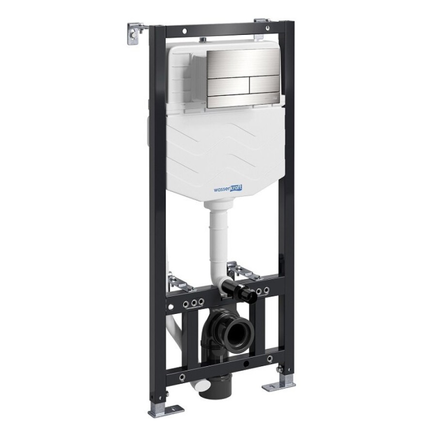 Инсталляция для унитаза WasserKraft Aller 10 10TLT.010.ME.BN04, клавиша никель