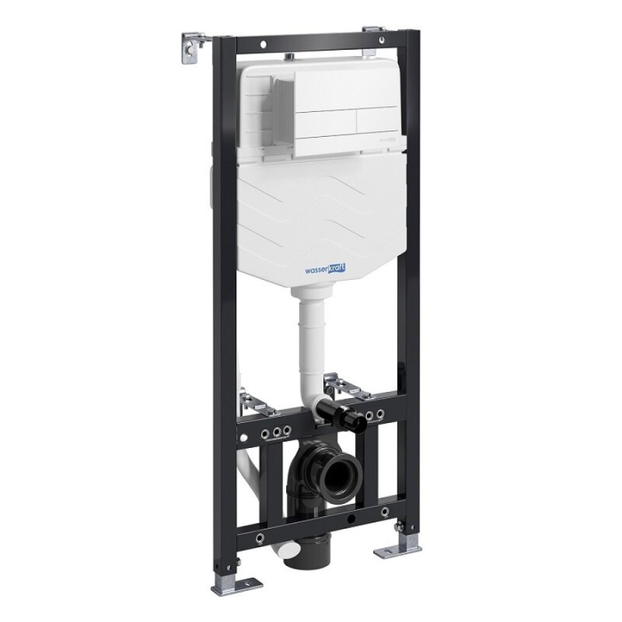 Инсталляция для унитаза WasserKraft Aller 10 10TLT.010.ME.WM04, клавиша белая матовая