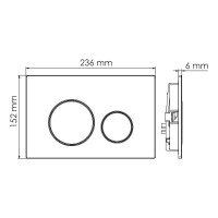 Инсталляция для унитаза WasserKraft Aller 10 10TLT.010.ME.WH02, механическая клавиша цвет белый