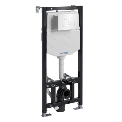 Инсталляция для унитаза WasserKraft Aller 10 10TLT.010.ME.WH02, механическая клавиша цвет белый