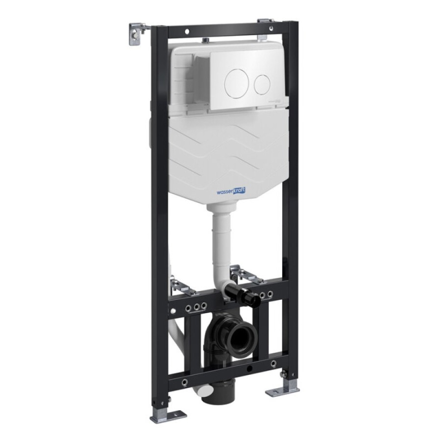 Инсталляция для унитаза WasserKraft Aller 10 10TLT.010.ME.WH02, механическая клавиша цвет белый