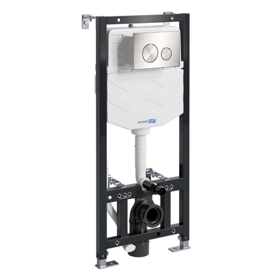 Инсталляция для унитаза WasserKraft Aller 10 10TLT.010.ME.BN02, механическая клавиша цвет никель