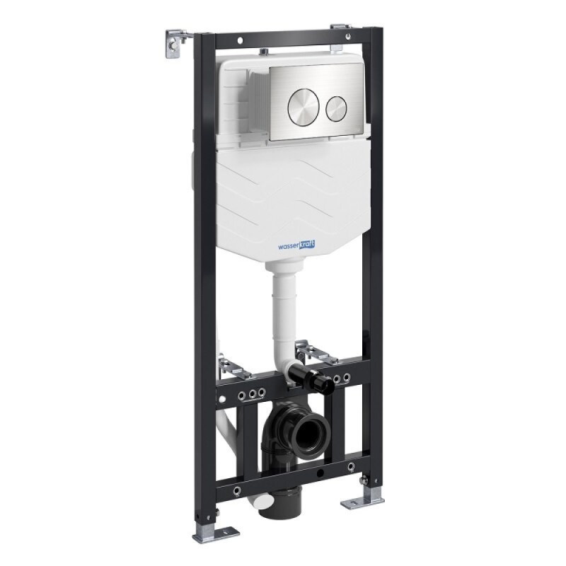 Инсталляция WasserKRAFT 10TLT.010.ME.BN02.H002, с подвесным безободковым унитазом Mindel, крышка микролифт, клавиша никель