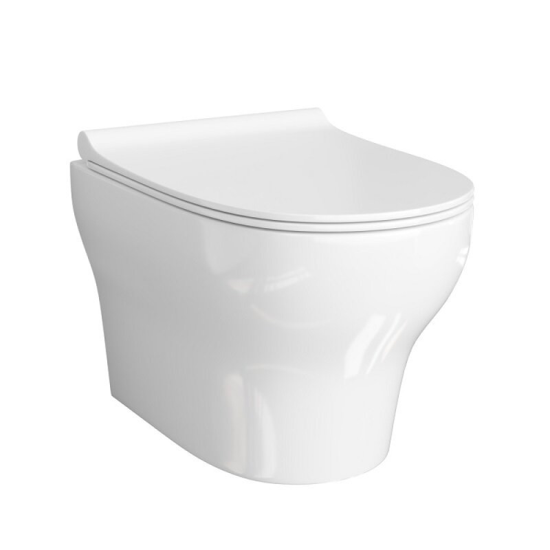 Инсталляция WasserKRAFT 10TLT.010.ME.CH02.H001, с подвесным безободковым унитазом Berkel, крышка микролифт, клавиша хром