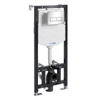 Инсталляция WasserKRAFT 10TLT.010.ME.CH03.H001, с подвесным безободковым унитазом Berkel, крышка микролифт, клавиша хром