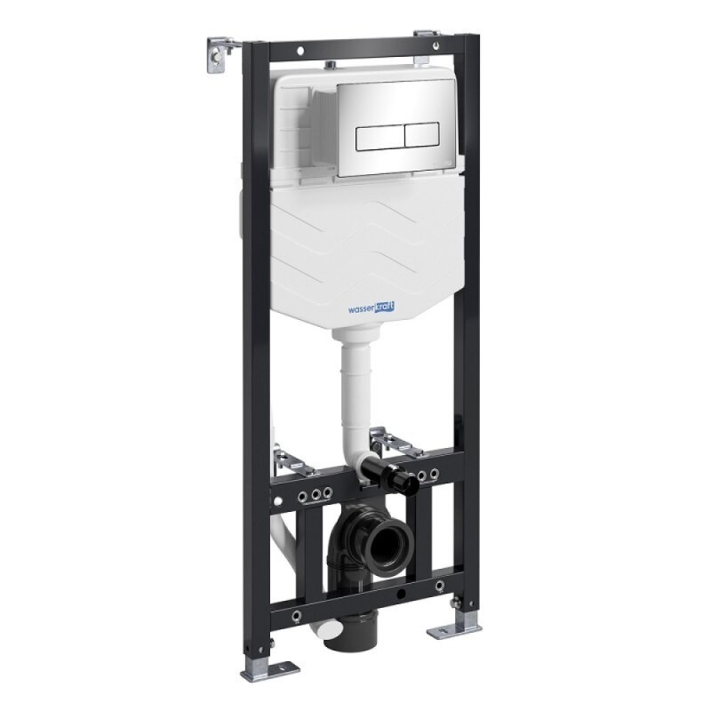 Инсталляция WasserKRAFT 10TLT.010.ME.CH03.H001, с подвесным безободковым унитазом Berkel, крышка микролифт, клавиша хром