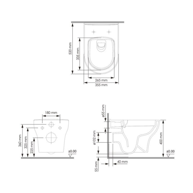 Инсталляция WasserKRAFT 10TLT.010.ME.CH03.H001, с подвесным безободковым унитазом Berkel, крышка микролифт, клавиша хром