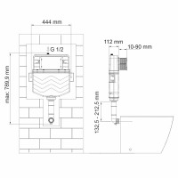 Смывной бачок WasserKraft Aller 10 10TLT.031.ME.CH01, для унитазов, с механической кнопкой смыва цвет - хром