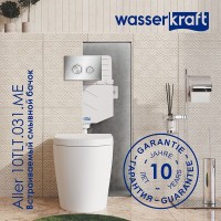 Смывной бачок WasserKraft Aller 10 10TLT.031.ME.CH01, для унитазов, с механической кнопкой смыва цвет - хром