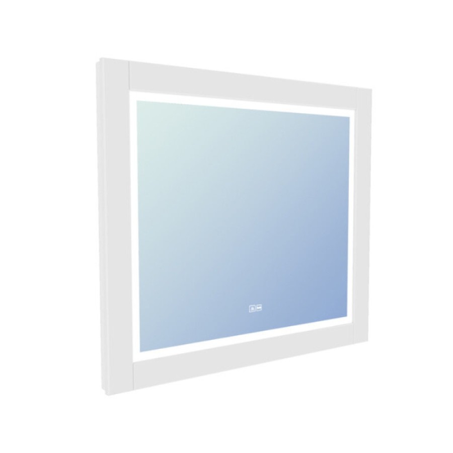 Зеркало Iddis Oxford ЗЛП110, 80 см, LED-подсветка, термообогрев, сенсорный выключатель, белый