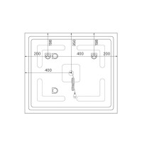 Зеркало Iddis Oxford ЗЛП110, 80 см, LED-подсветка, термообогрев, сенсорный выключатель, белый