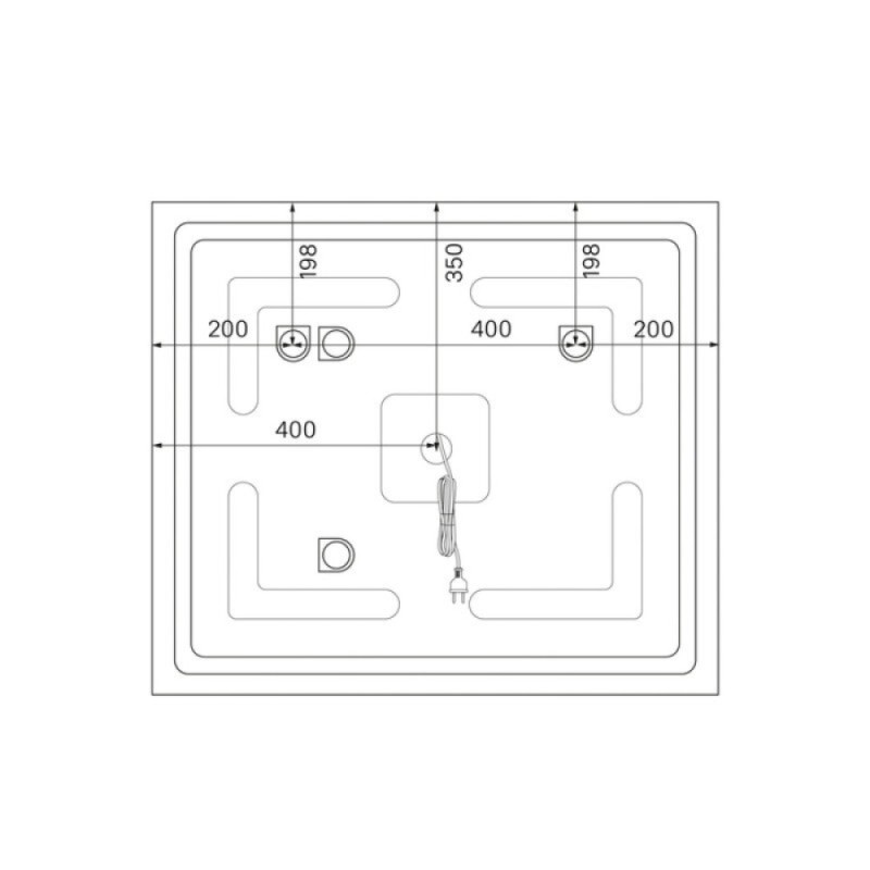 Зеркало Iddis Oxford ЗЛП110, 80 см, LED-подсветка, термообогрев, сенсорный выключатель, белый