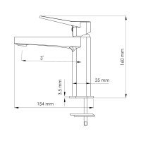 Смеситель для раковины WasserKRAFT Aula, хром, 1103