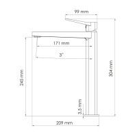 Смеситель для раковины WasserKRAFT Aula, хром, 1103H