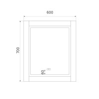 Зеркало Iddis Oxford ЗЛП111, 60 см, LED-подсветка, термообогрев, сенсорный выключатель, белый
